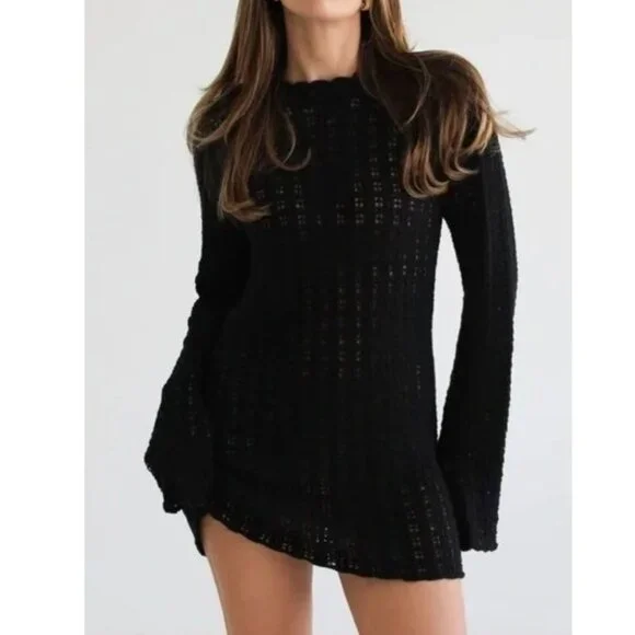 Rumored Beyond the Sea Mini Dress Size S Black - New - Picture 1 of 7
